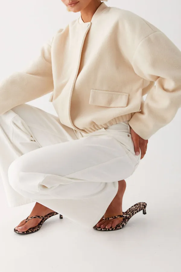 Ivory Bomber Jacket