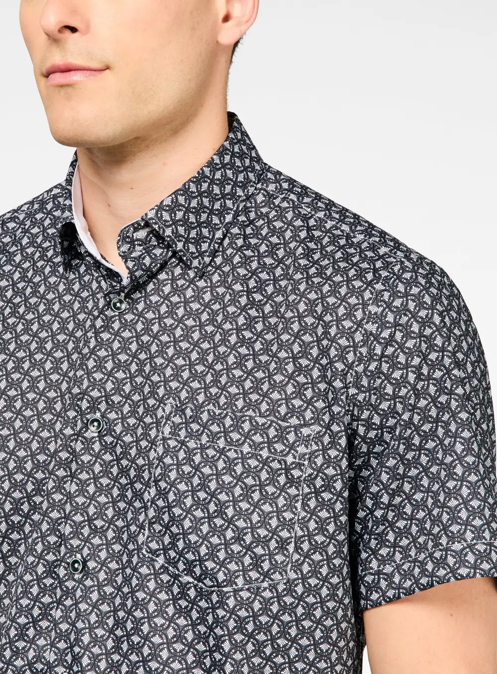 Mosaic Print Short Sleeve Shirt