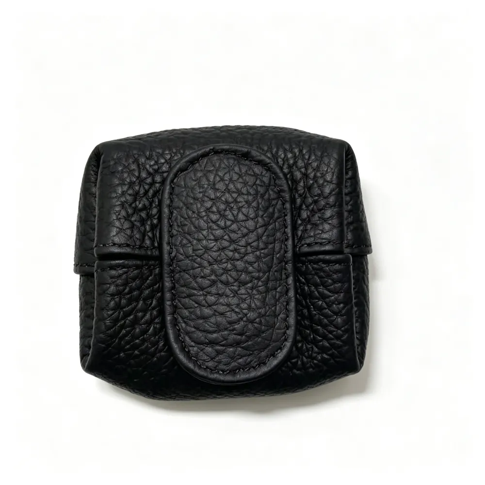 Japanese Style Color-Block Genuine Leather Women's Box Coin Purse