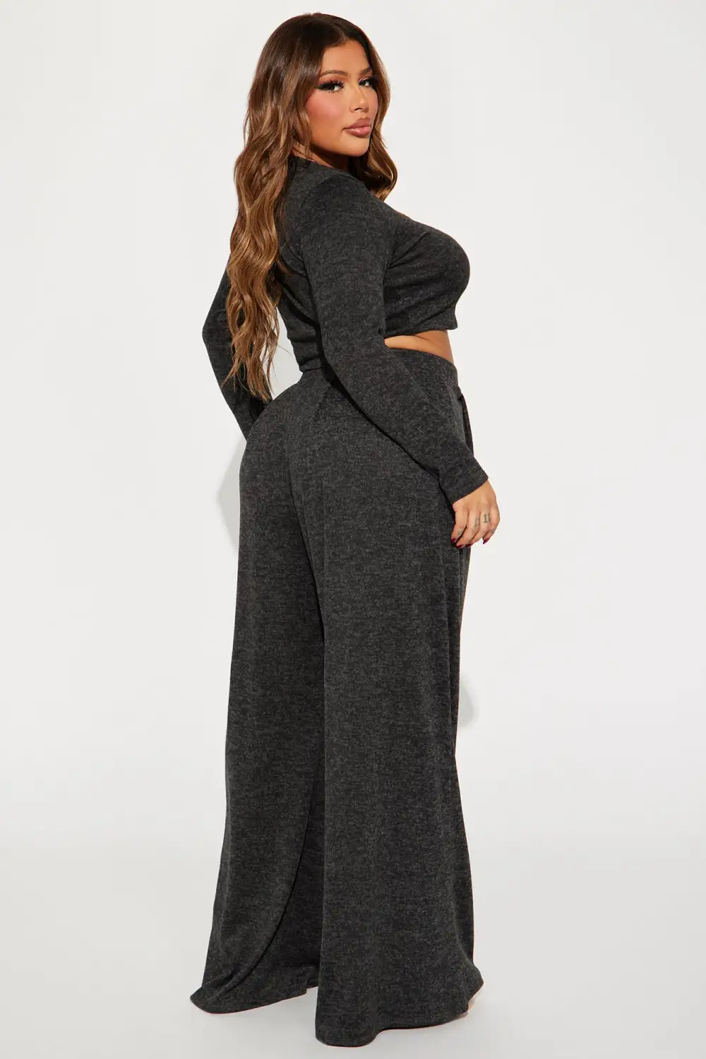 Chosen One Brushed Knit Pant Set - Black