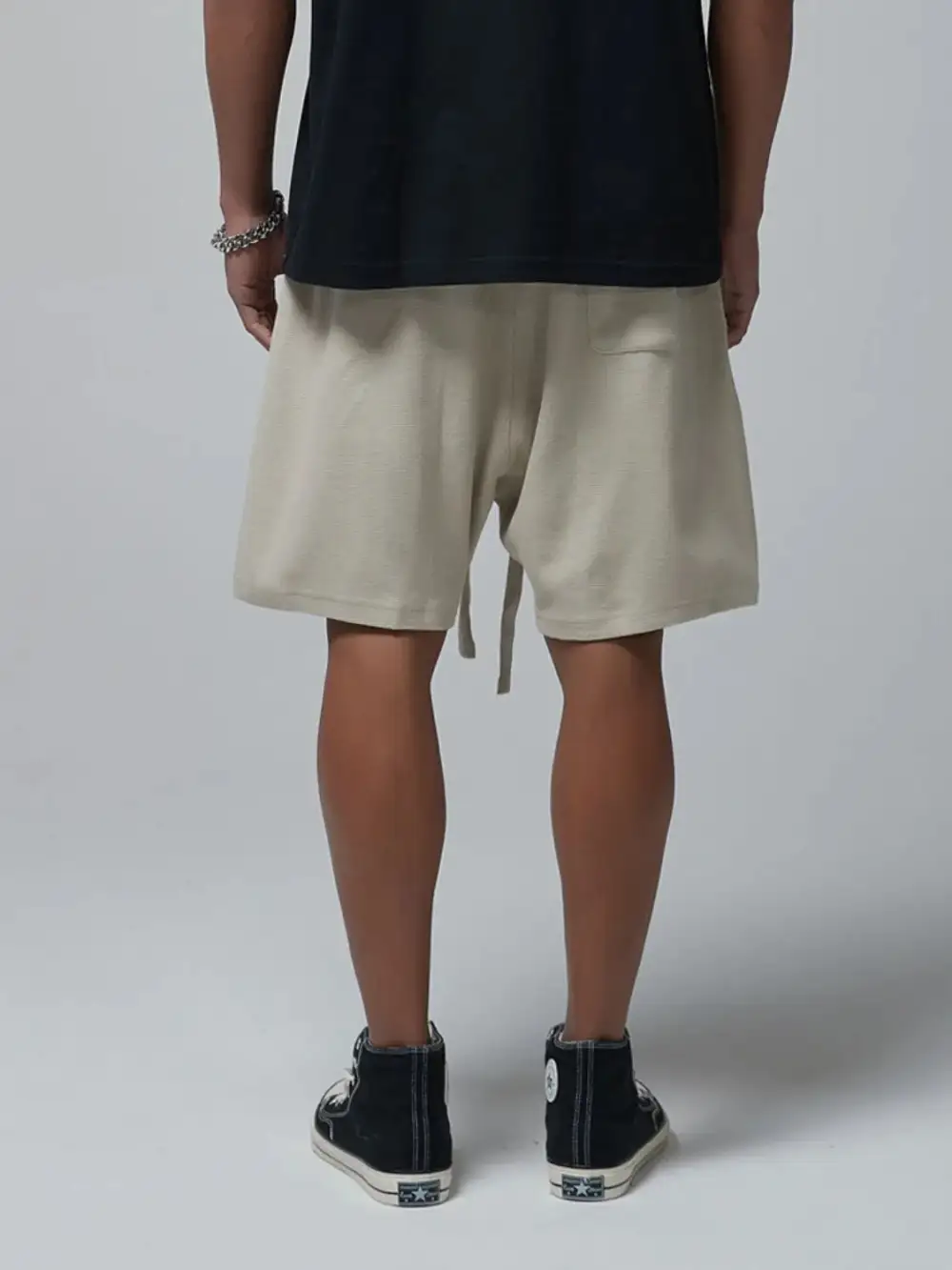 Utility Drawstring Cotton Blend Casual Shorts