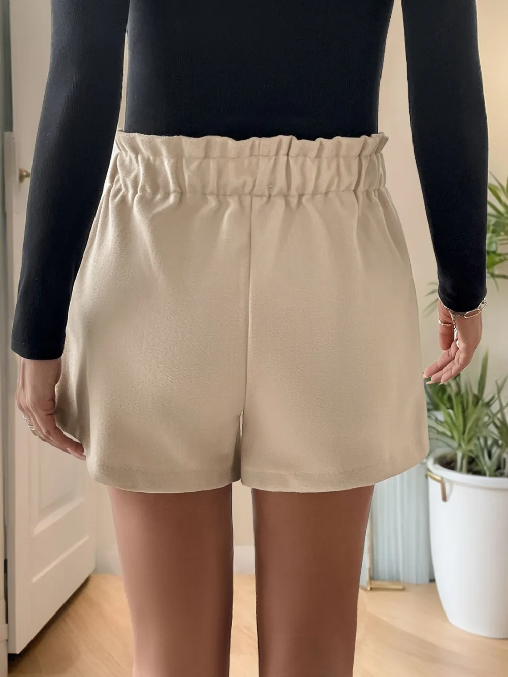 Everyday Frill Drawstring Shorts with Pockets