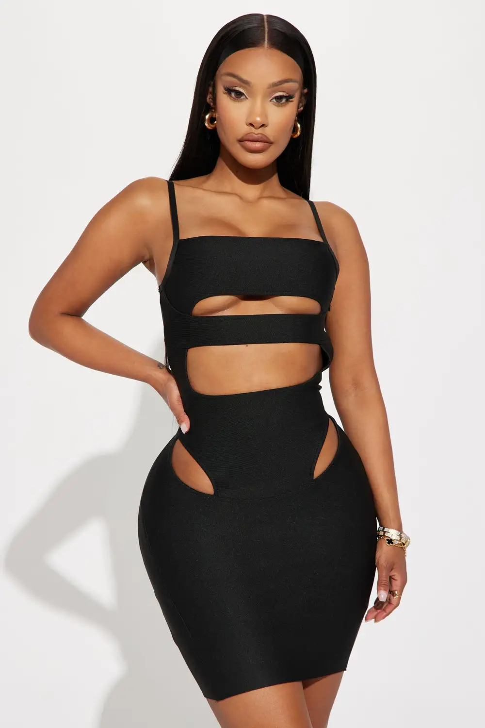 Control Her Bandage Mini Dress - Black