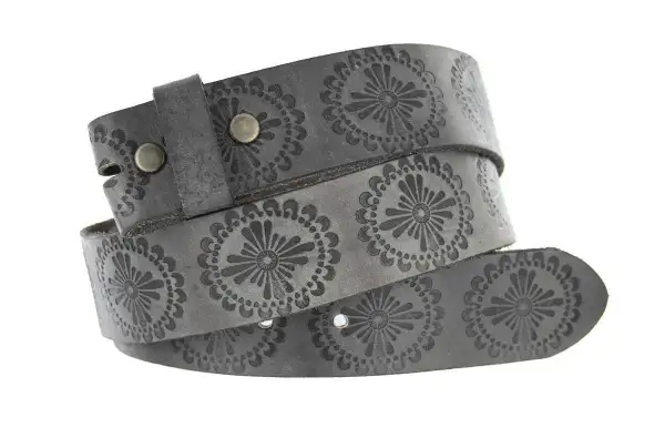 Basketweave Tooled Belt Strap