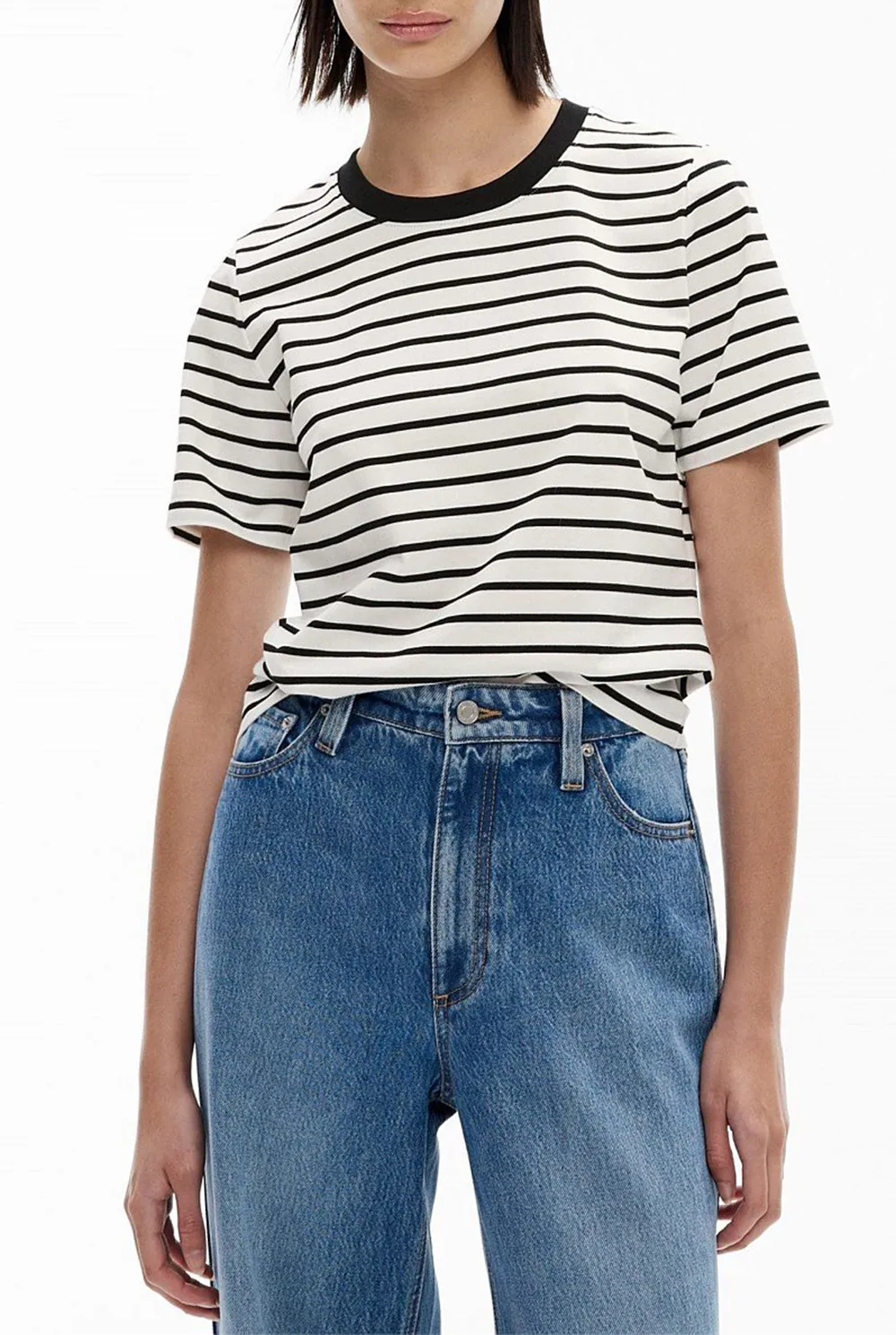 Striped Round-Neck T-Shirt