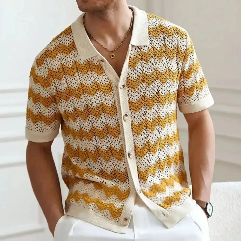Button Front Knit Shirt