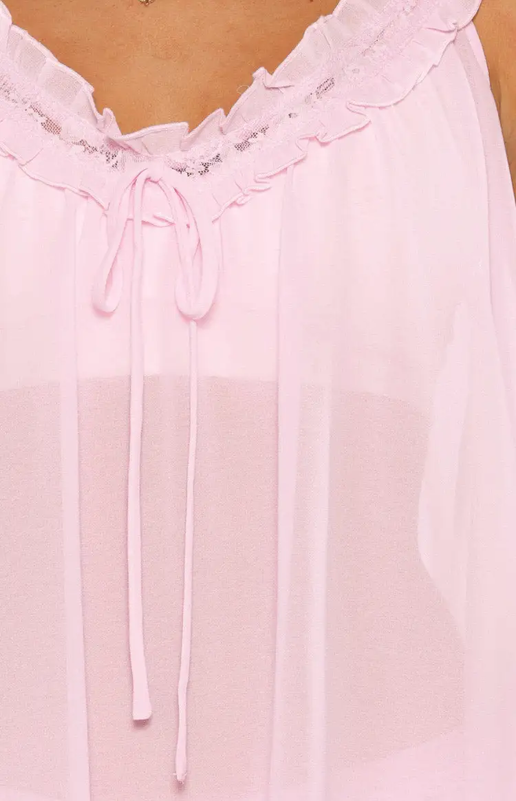 V Neck Frill Frills Mini Dress