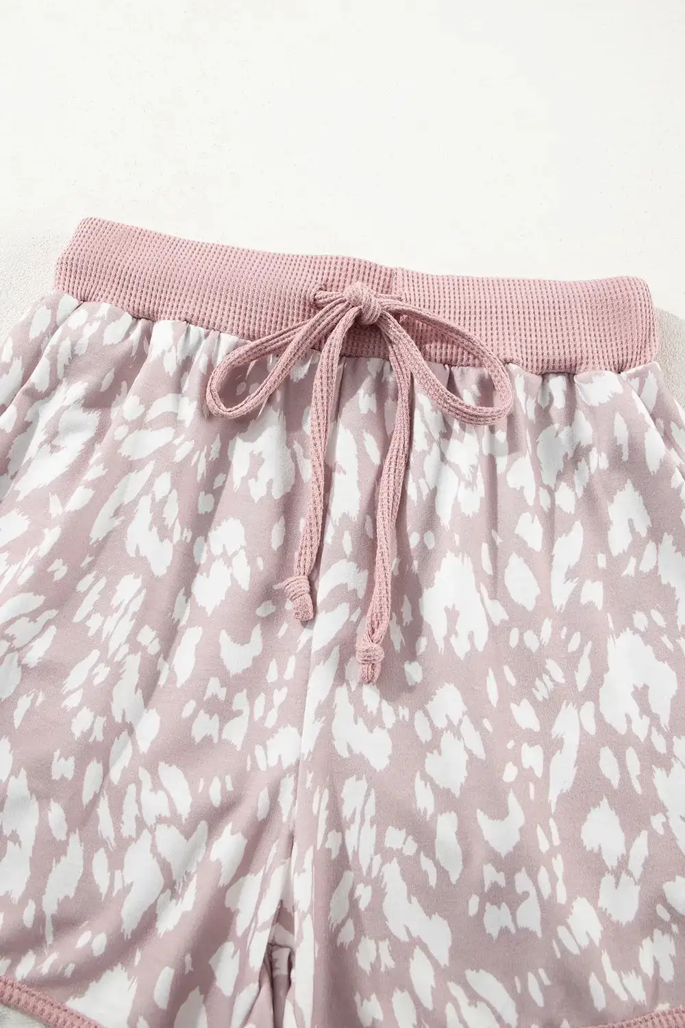 Abstract Print Drawstring Casual Shorts