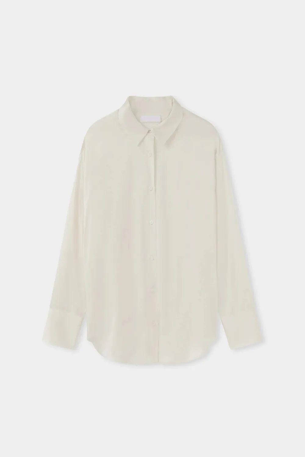 Solid Color Loose Silk Shirt