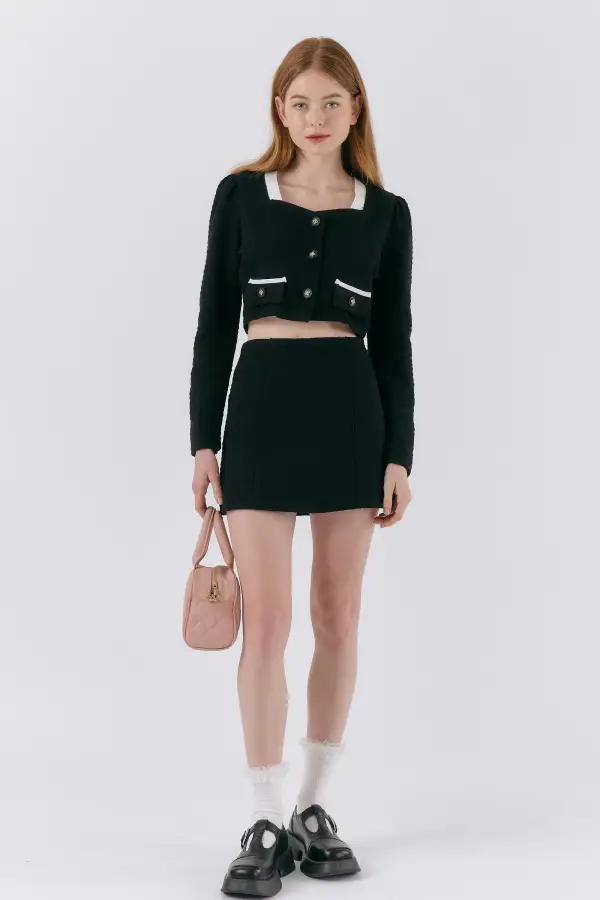 Ashley Tweed Cropped Jacket