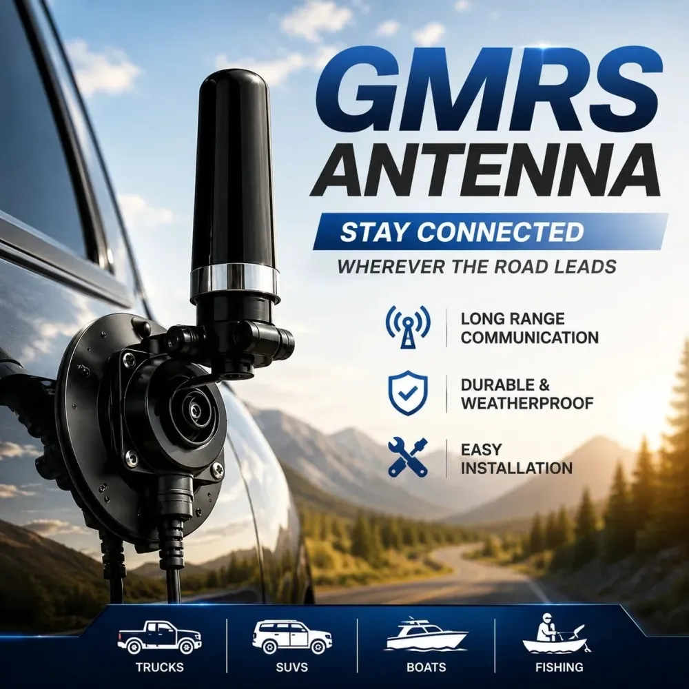 50% OFF - Universal GMRS Antenna Mount – Heavy-Duty Radio Antenna Bracket for Cars, SUVs, Trucks, Off-Road Vehicles & Boats