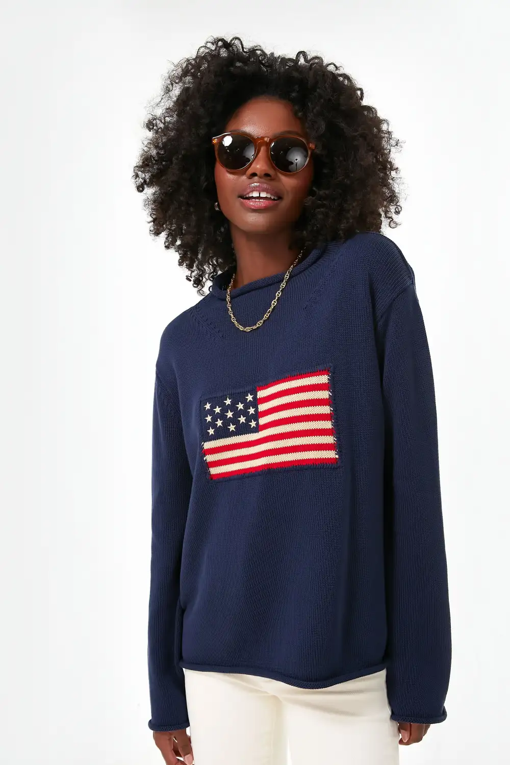 Navy Americana Sweater