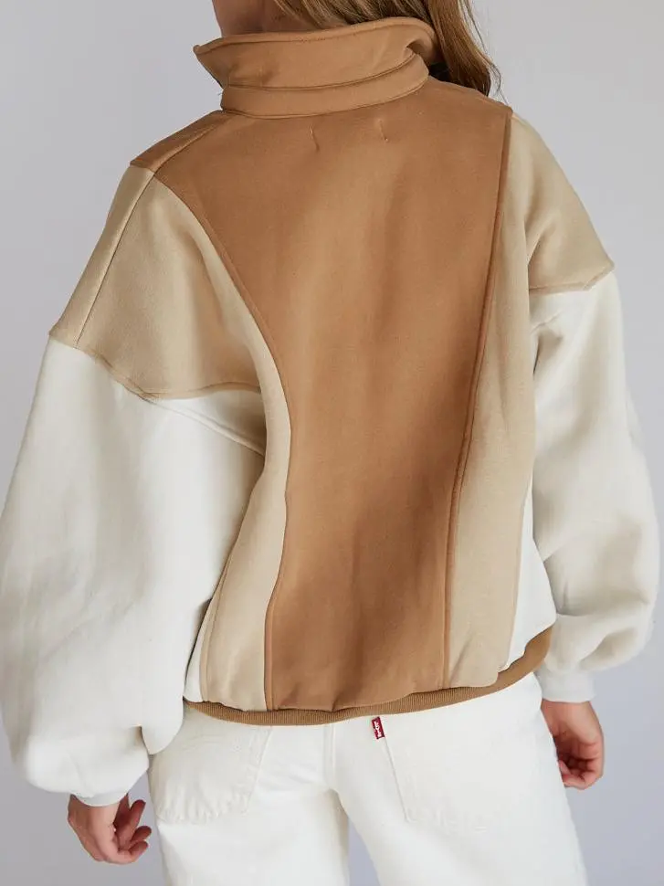 Quarter Button Pullover Sweatshirt