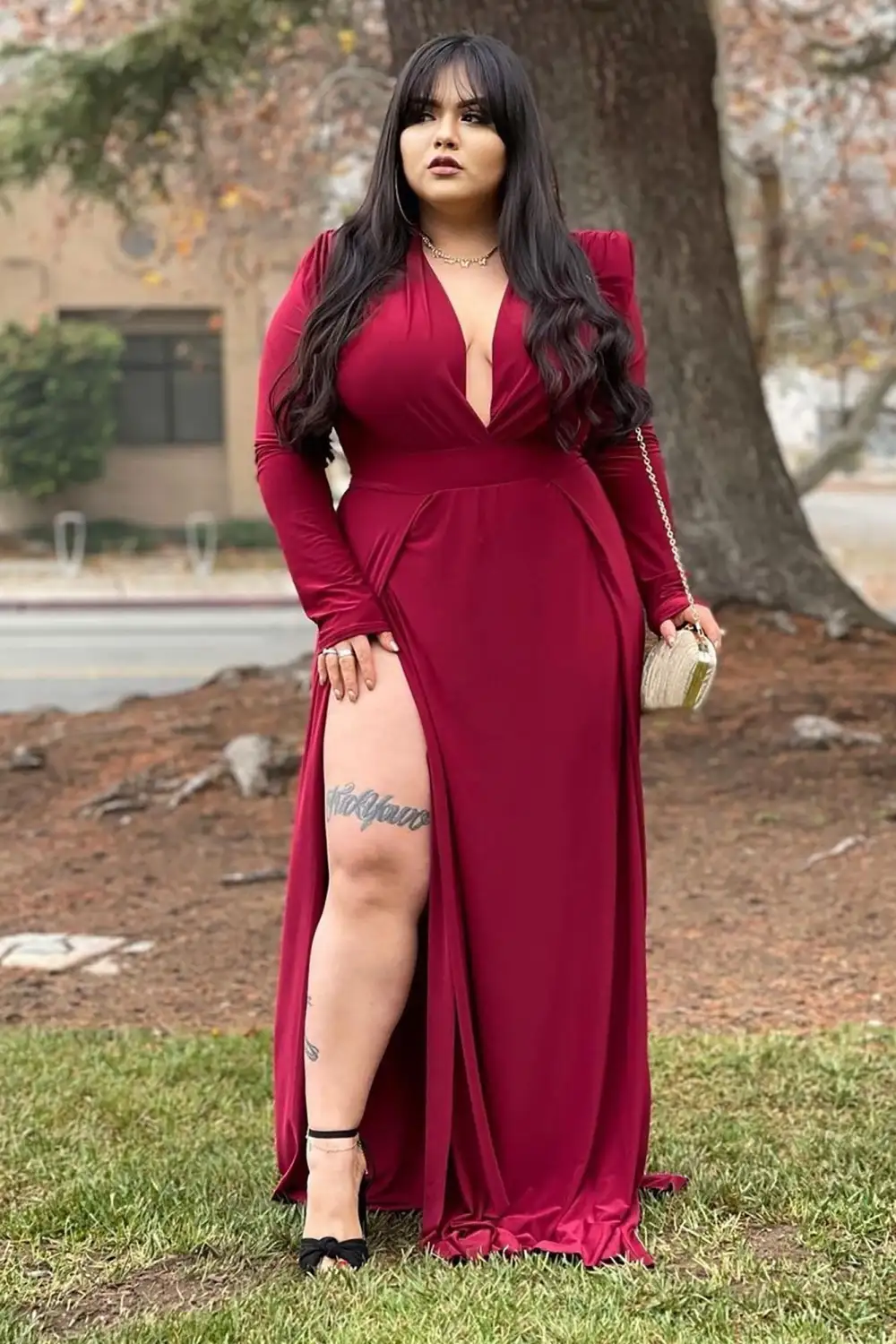 Spree Dress - Burgundy