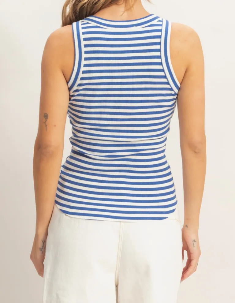 Striped Racerback Ribbed Top