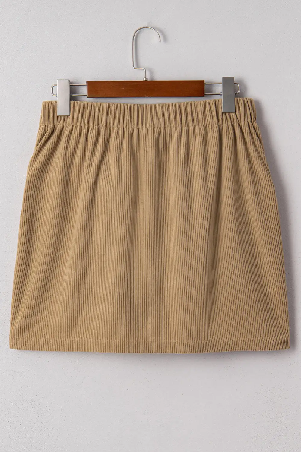 Button Front Buttoned Pocketed Mini Skirt