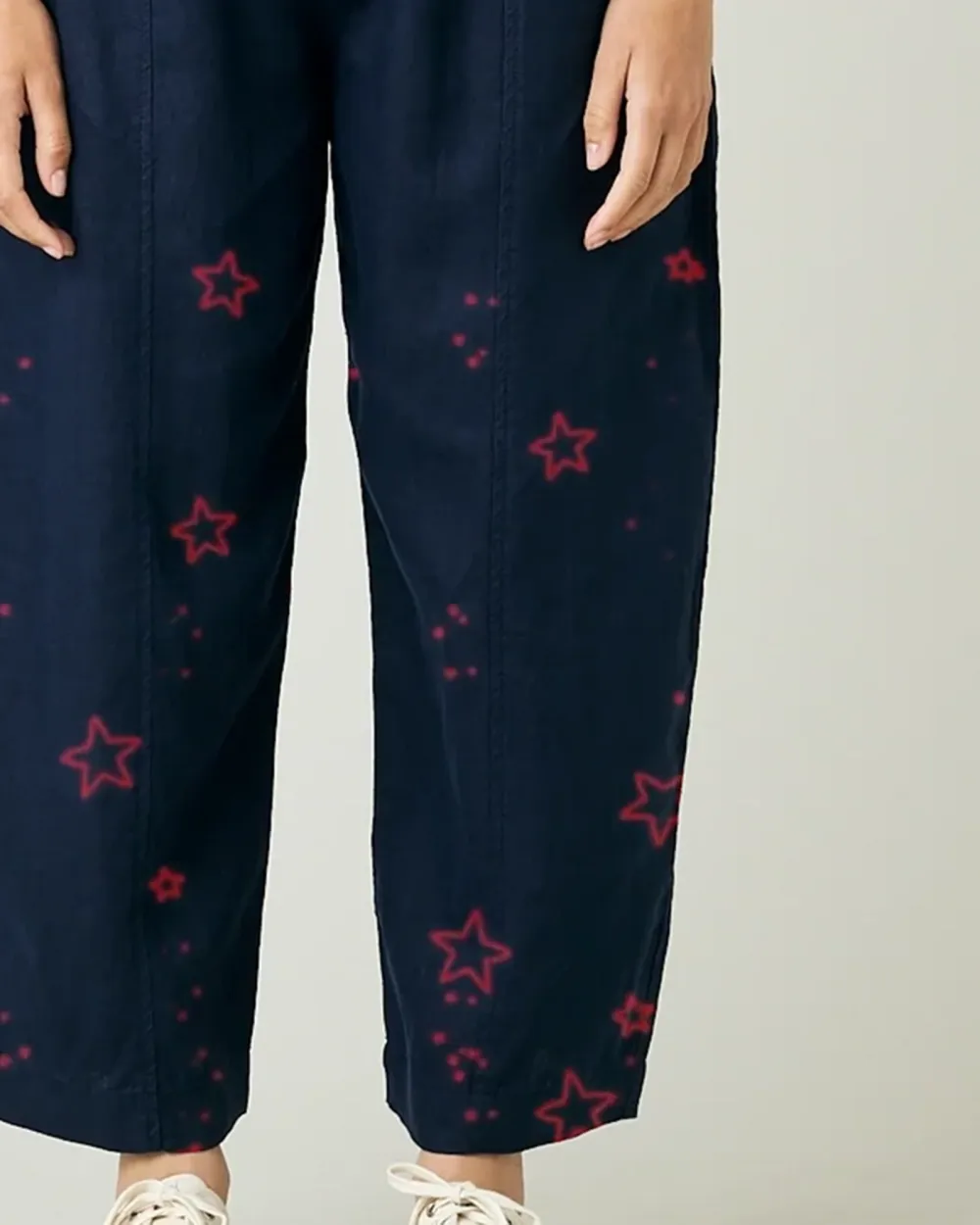NAVY LINEN TROUSERS