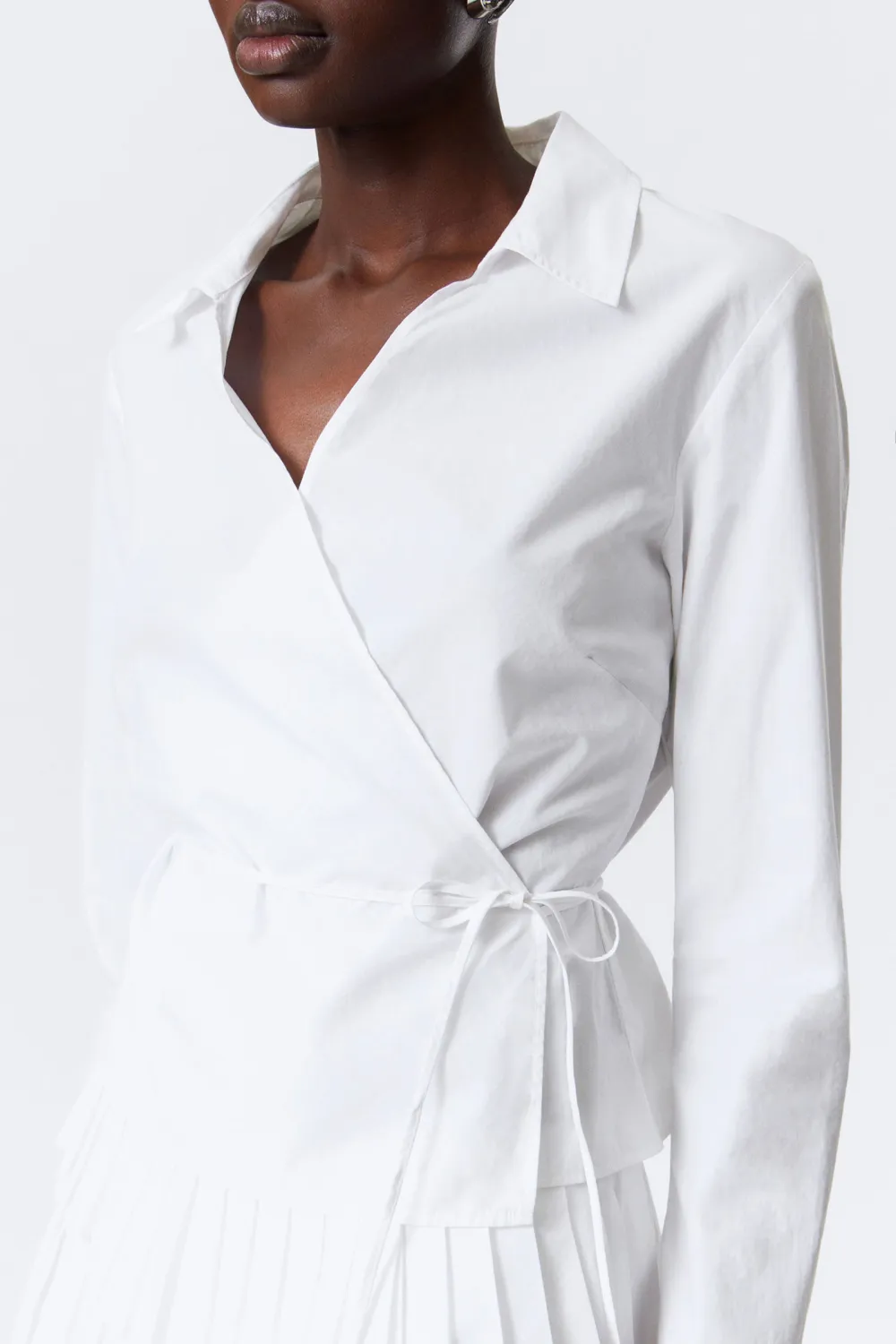 Tied Wrap Long Sleeve Shirt