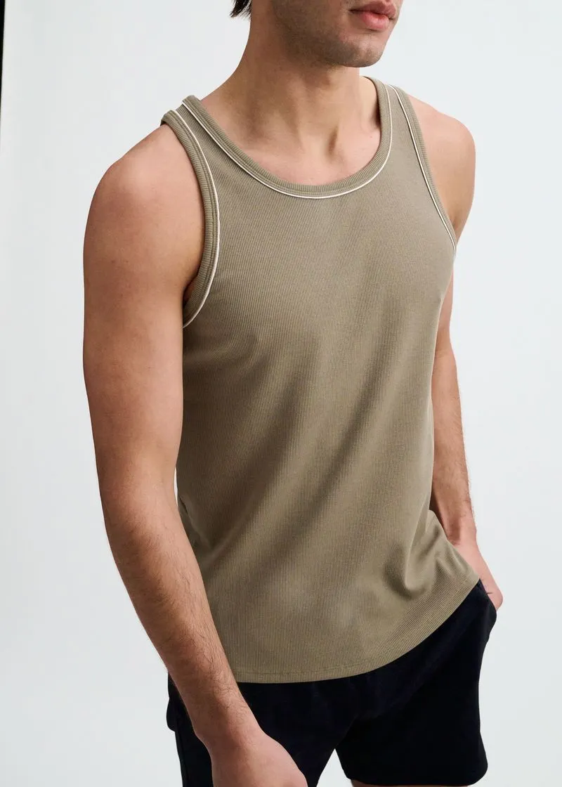 Gym Ribbed Stretch Tank Top