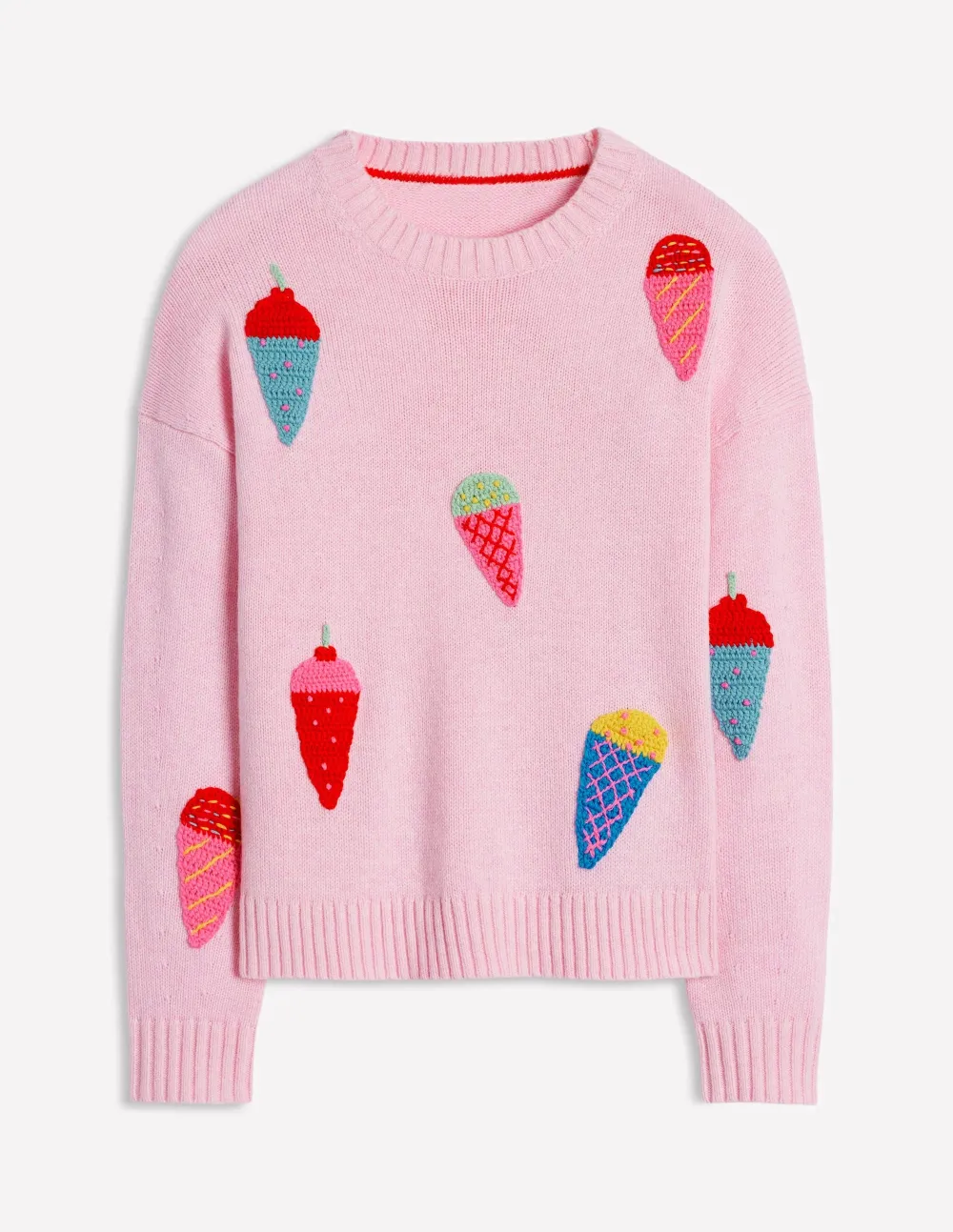 Soft Pink Embroidered Sweater