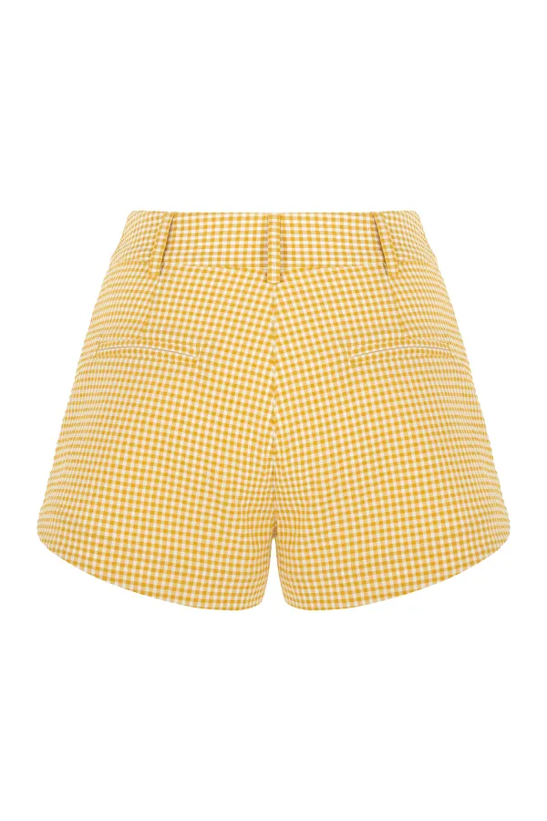 Plaid Short-Yellow