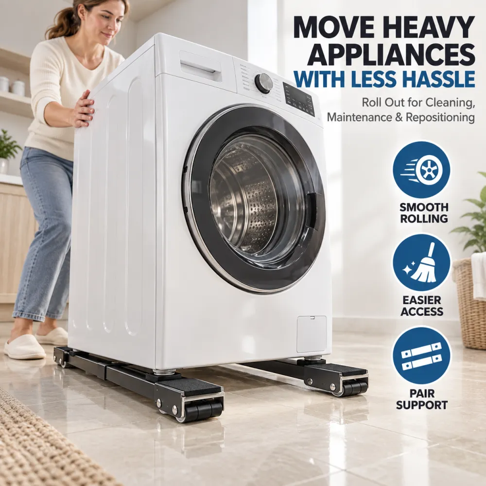 Washing Machine Base with Wheels, Refrigerator Stand with Rollers