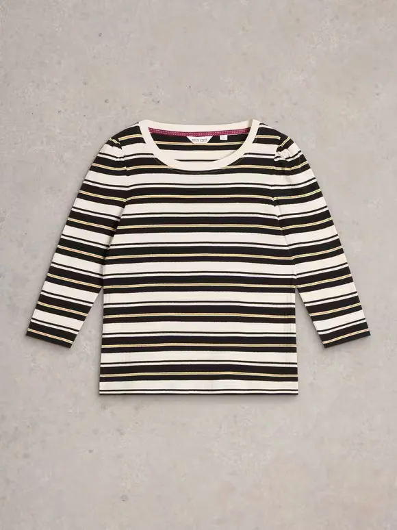 Puff Sleeve Crew Neck Tee