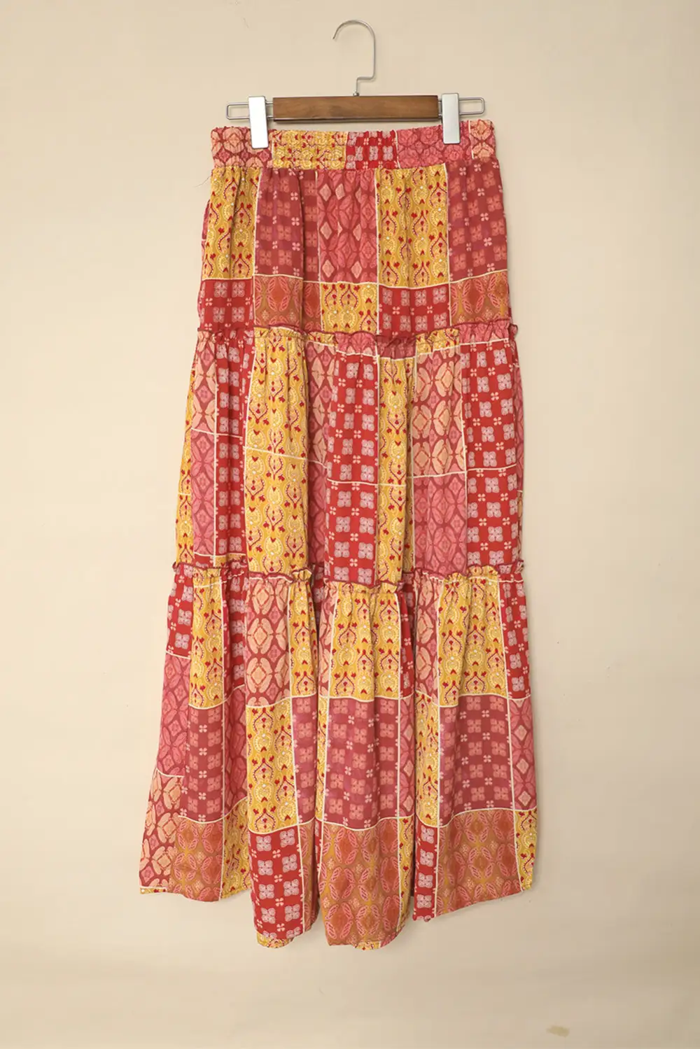 Softline Maxi Print Tiered Skirt