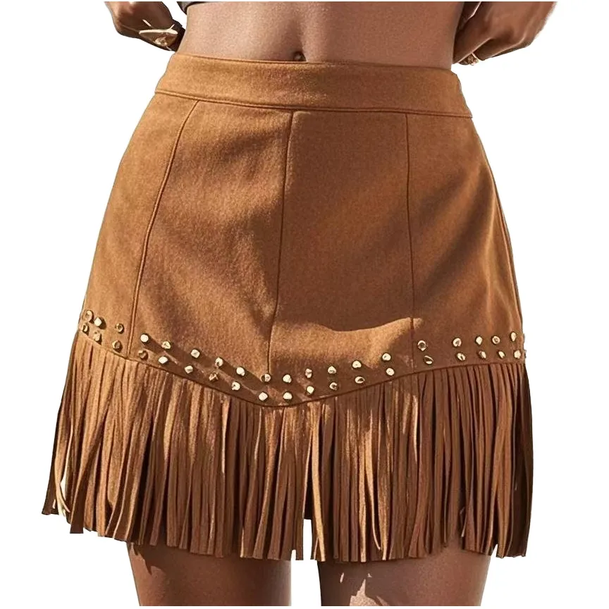 Premium Soft Suede A-Line Maxi Skirt