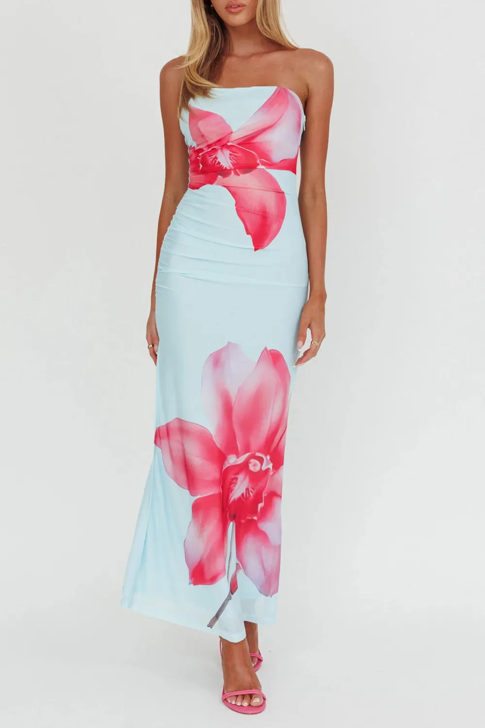 Holiday Style Bodycon Printed Long Dress