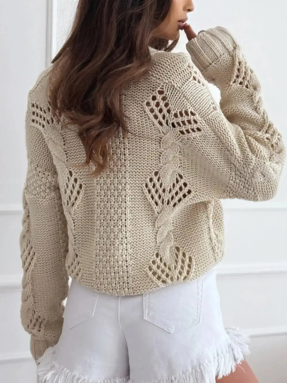 Button-Up V-Neck Cardigan