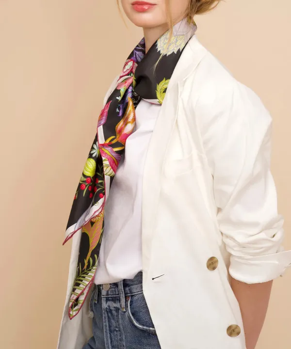 Casual Style Floral Square Scarf