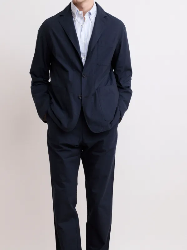 Men's Deep Blue Cotton Jacket