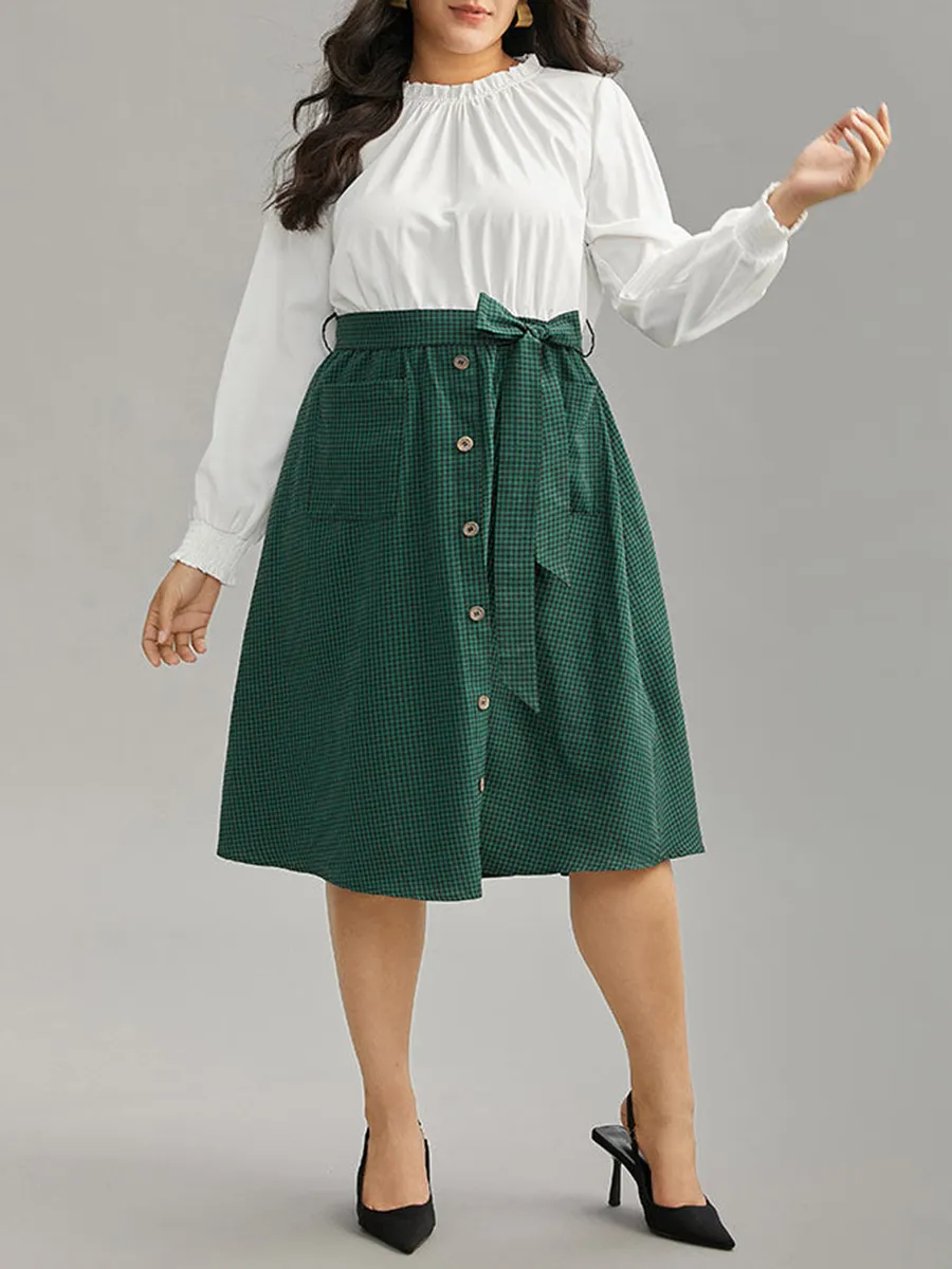 Elegant High-Class Waistline Shirtdress