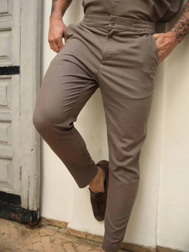 Men's casual brown pants