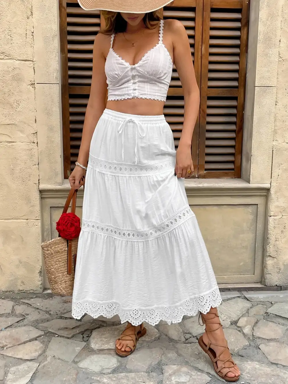Lace Detail Skirt