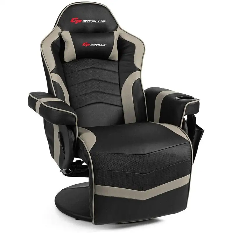 Ergonomic High Back Massage Gaming Chair Racing Style Gaming Recliner with Adjustable Backrest Footrest