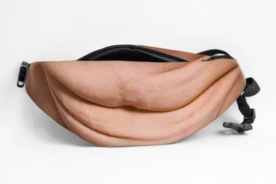 TikTok Viral Dad Bod Fanny Pack Novelty 3D Beer Belly Waist Bag Anti-Harassment Design