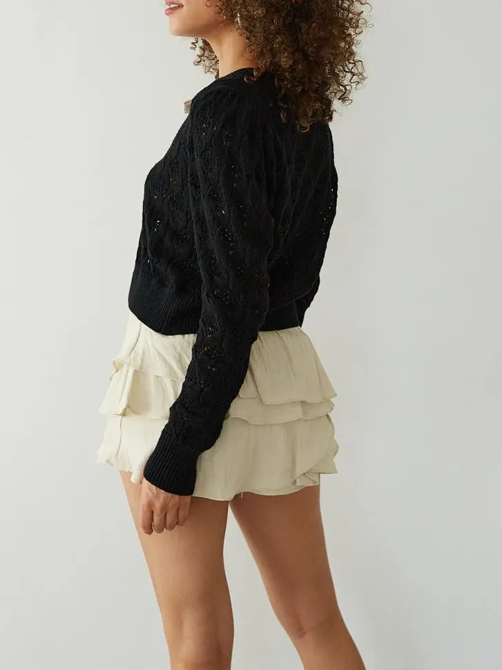 Crochet Bow Cardigan