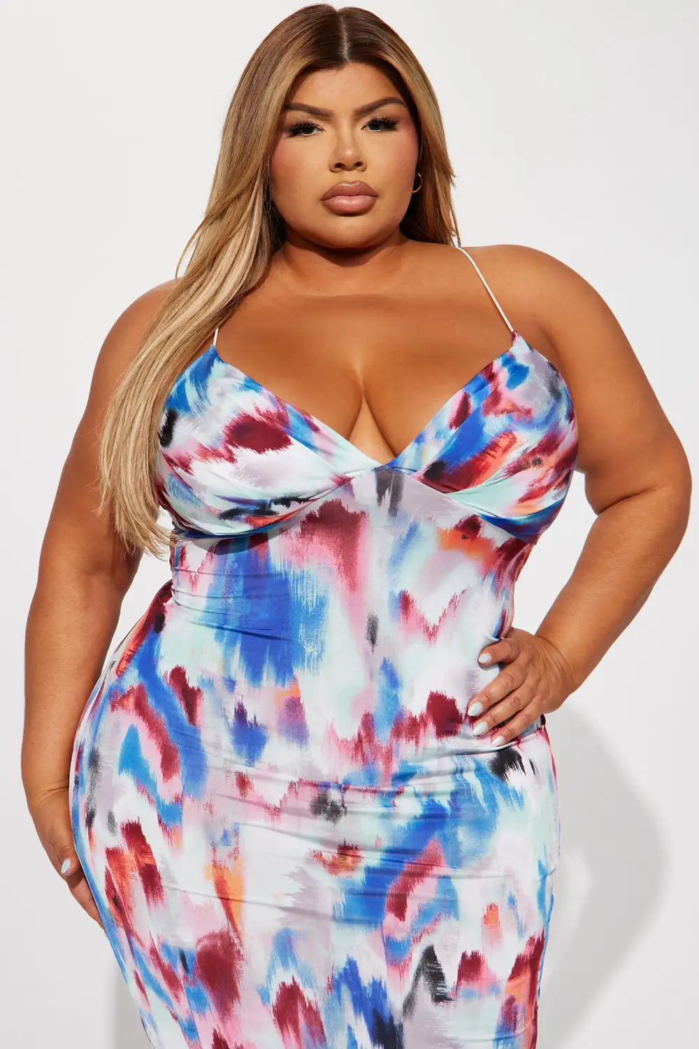 Spring Ready Maxi Dress - Blue/combo