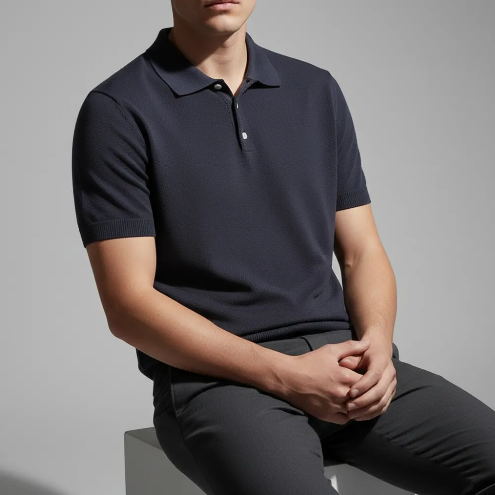 Fine Gauge Knit Polo