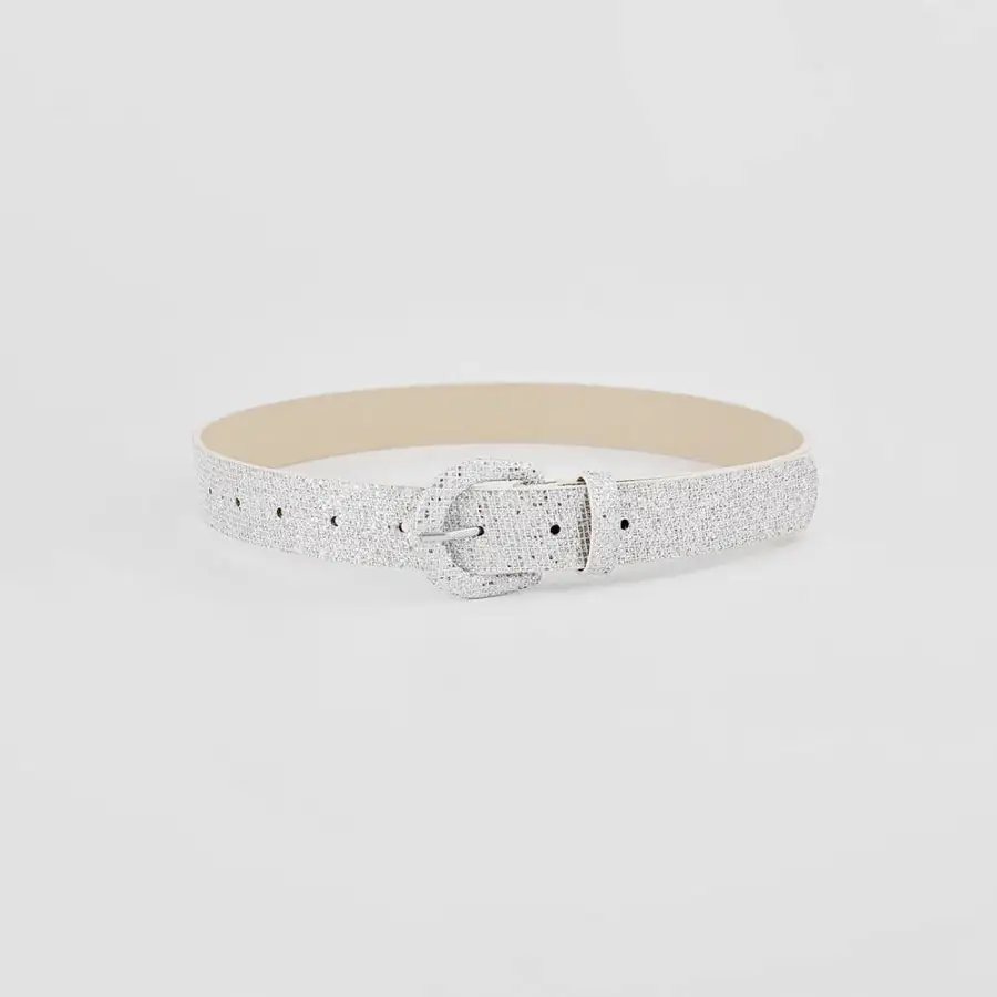 Sequin PU Leather Belt