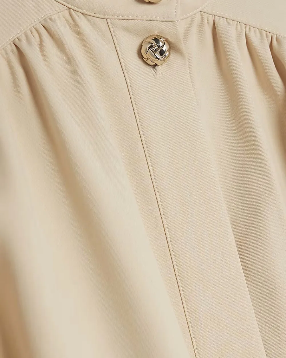 High Neck Women's Beige Shawl Time Jackets