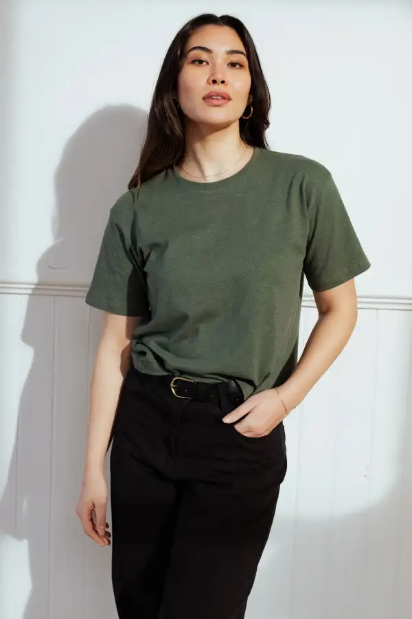 Organic Hemp Boxy Tee / Cypress