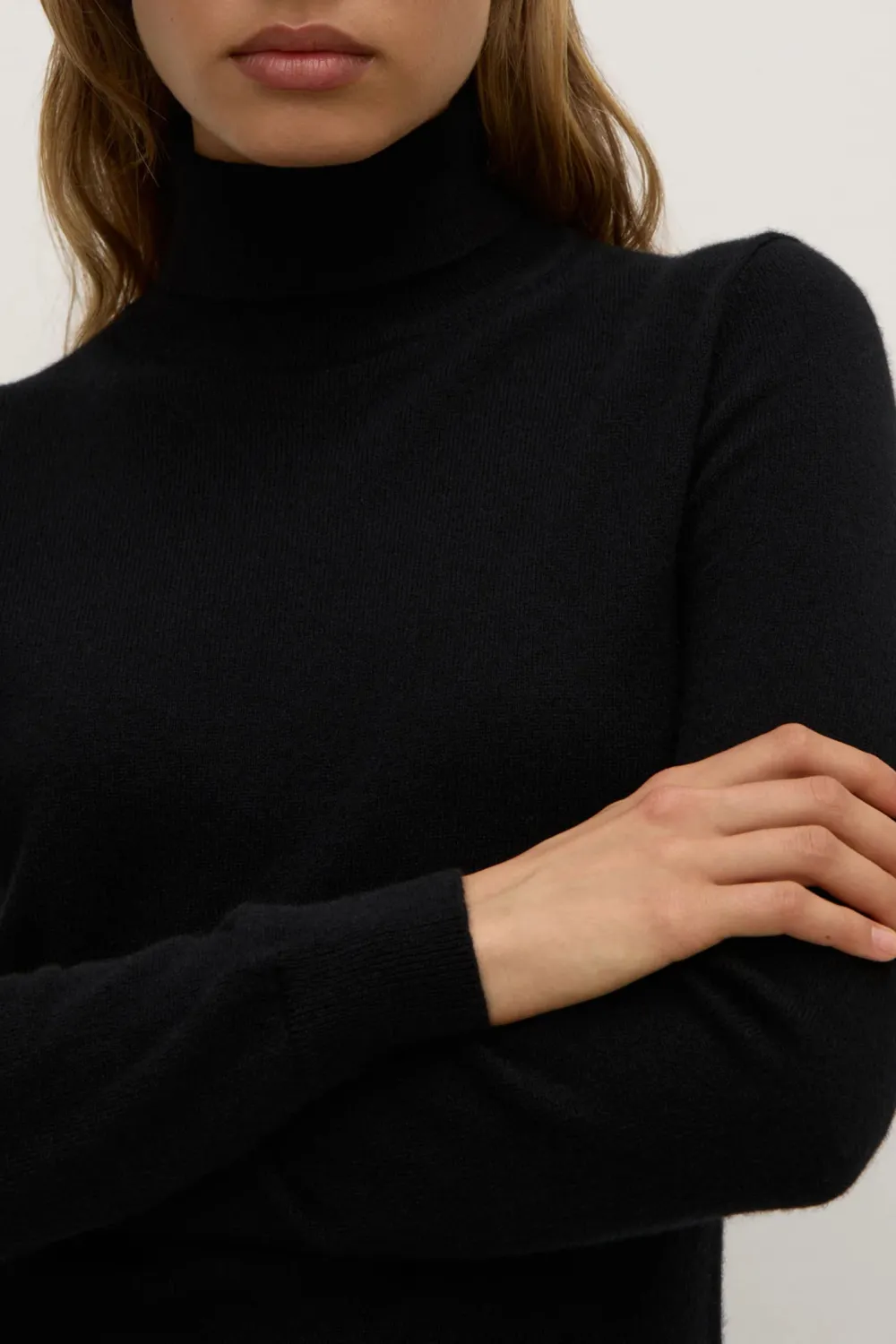 Cashmere High Neck Knitted Sweater