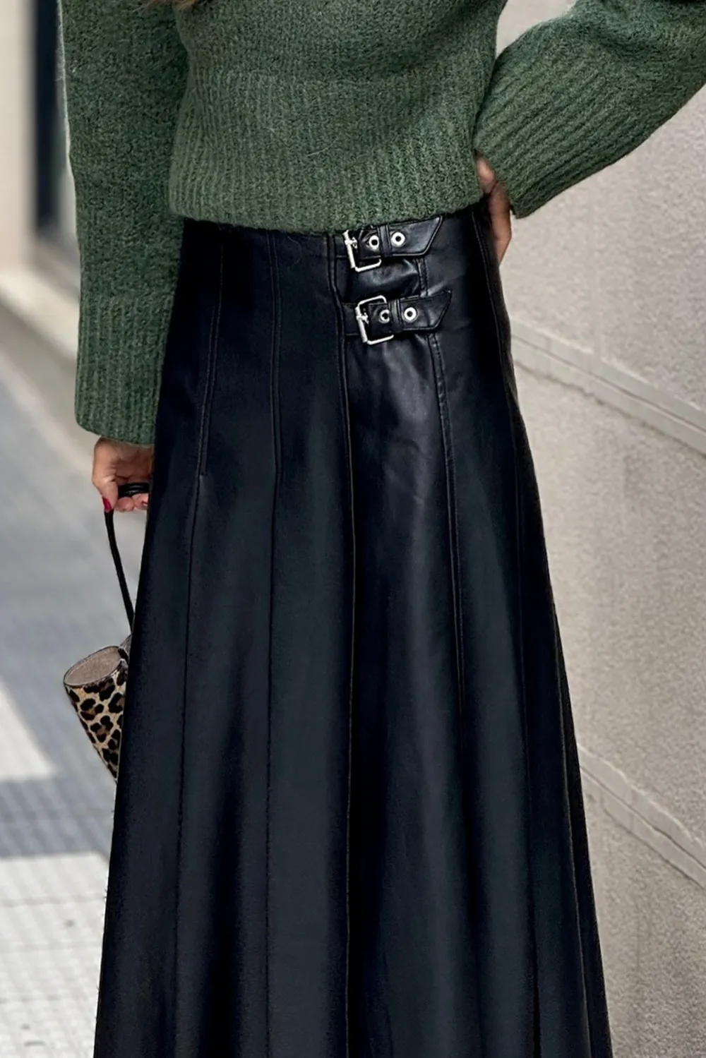Graceful Flared Pleated Skirt