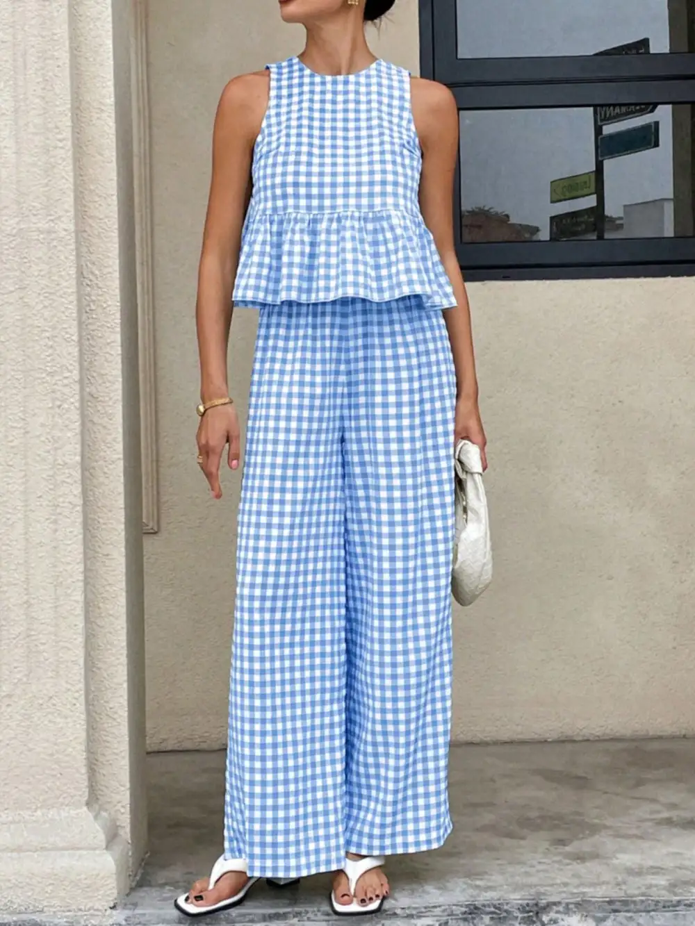 Simple Wide Leg Sleeveless Jumpsuit