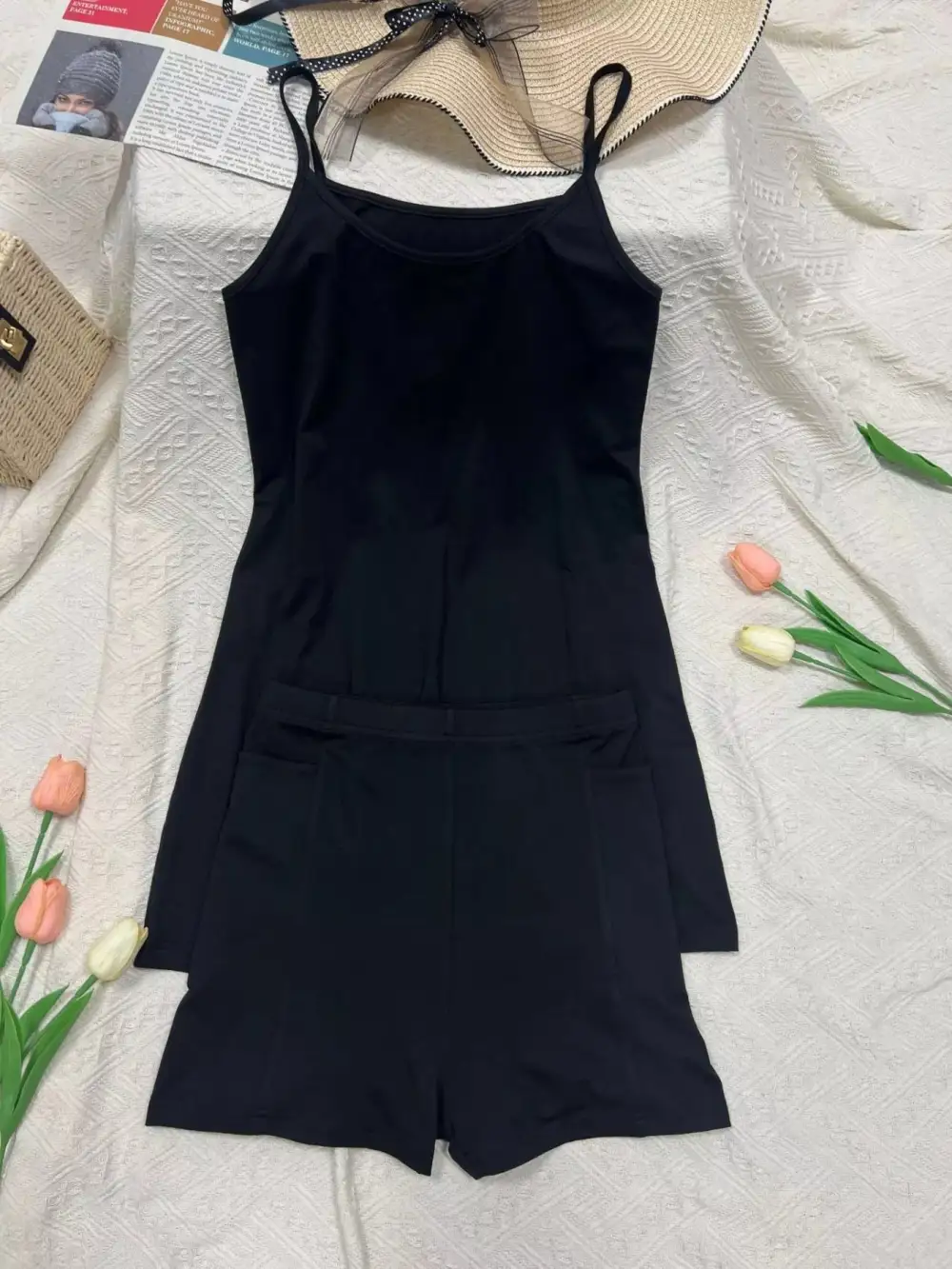 Scoop Neck Cami and Shorts Active Set