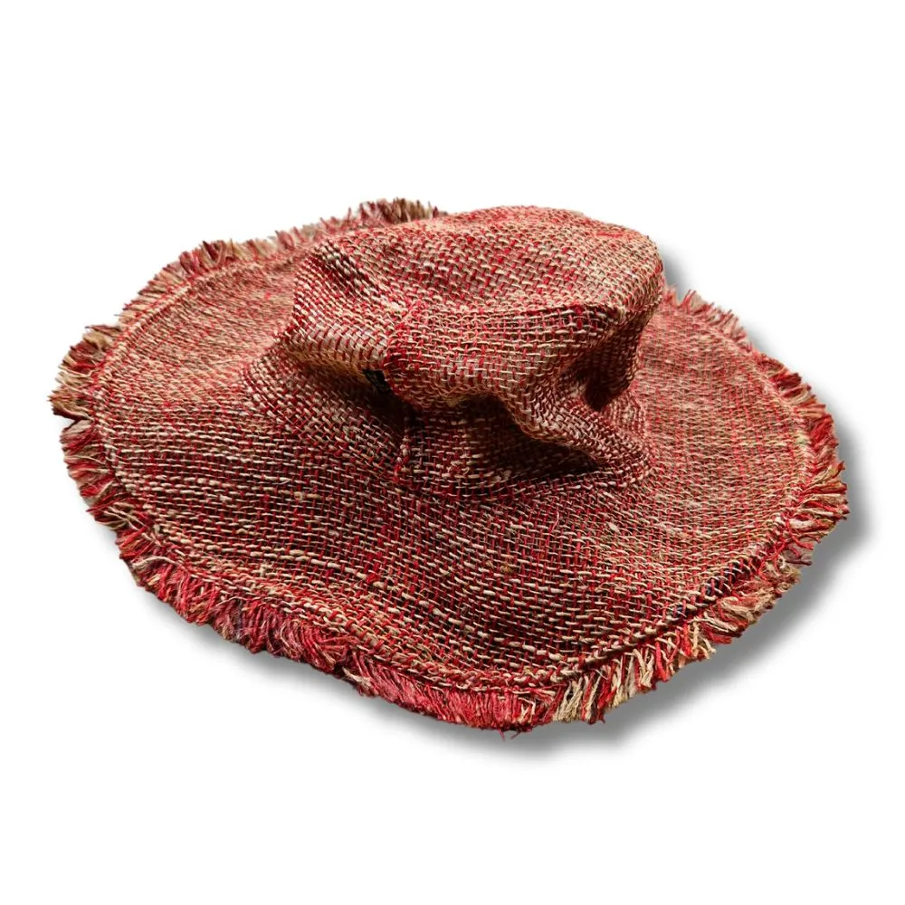 Frayed Brim Hemp Sun Hat