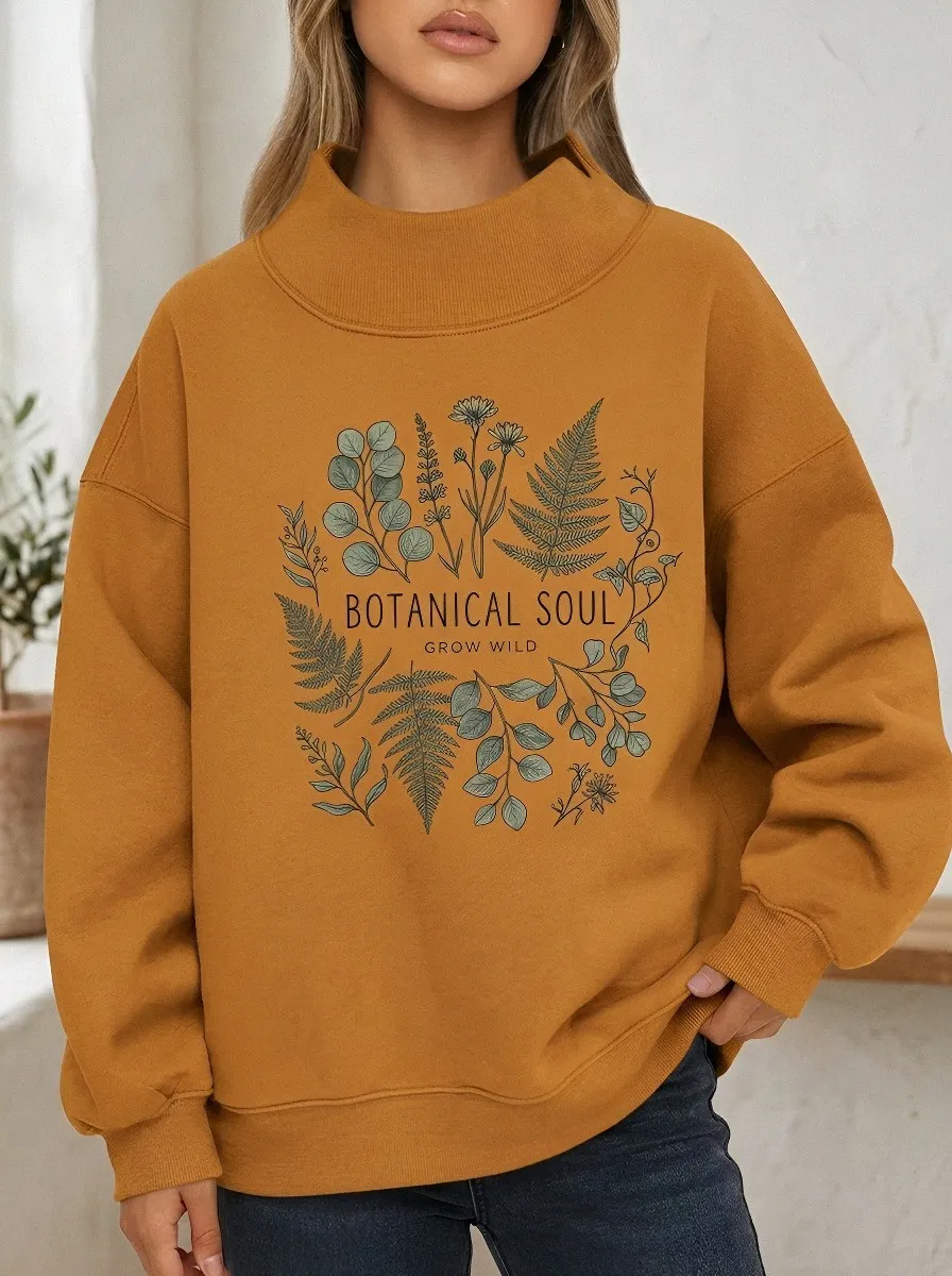 Botanical Soul Nature Lover Casual Hoodie Sweatshirt